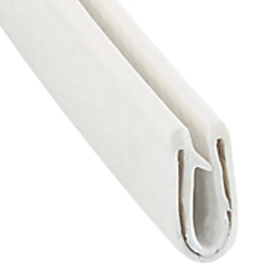 #018-667 – Clip On Trim, 9/16″ x 1/4″ x 50′, White