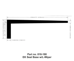 #018-188 – EK L Wiper, 2-1/2″ x 4/5″ x 20′