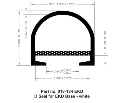#018-184 – EKD D Seal, 1″ x 15/16″ x 35′