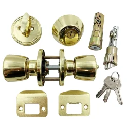 #013-234 – Interior Combo Lock Set, Polished Brass