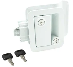 #013-571 – Metal Towable Entrance Lock w/keys, White