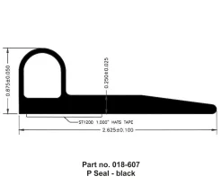 #018-607 – P Seal, 2-1/2″ x 7/8″ x 100′