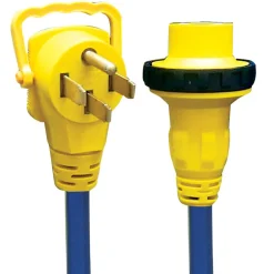 #16-00589 – 4 Prong 50-30 AMP 25′ Locking Ext. Cord w/EZEEGRIP Handle