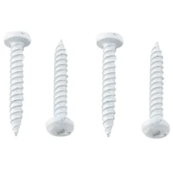 #012-PSQ50W – 8 x 3/4 Pan Head Square Recess Screw, Polar White, 50 Pack