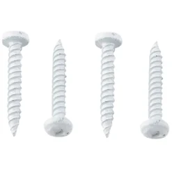 #012-PSQ500W – 8 x 1/2 Pan Head Square Recess Screw, White, 500 Pack