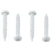 #012-PSQ50W – 8 x 1-1/4 Pan Head Square Recess Screw, Polar White, 50 Pack