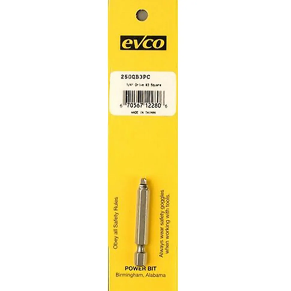 #009-250QB2P3C – #2 Square Recess Power Bit 3″, Pkg.