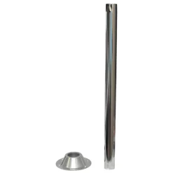#013-1119 – Round Surface Mount Pedestal Base, Chrome