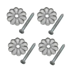 #012-RTCR100 – Rosettes & Screws, Clear, 100 Pack