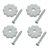 #012-RTWR200 – Rosettes & Screws, White, 200 Pack