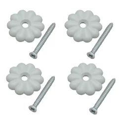 #012-RTWR100 – Rosettes & Screws, White, 100 Pack