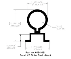 #018-1681-35 – Small EK Outer Seal, 9/10″ x 11/16″ x 35′