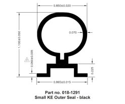 #018-1291 – Small KE Outer Seal, 3/4″ x 1-1/10″ x 30′